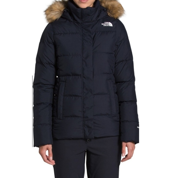 The North Face Jackets & Blazers - North Face Gotham Women's Large Navy Blue Goose Down Fur Hooded Puffer Jacket